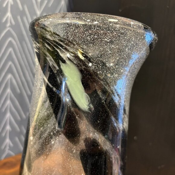 Contemporary Hand Blown Glass Vase Vintage Abstract Design Handmade Glass Art - Picture 6 of 10